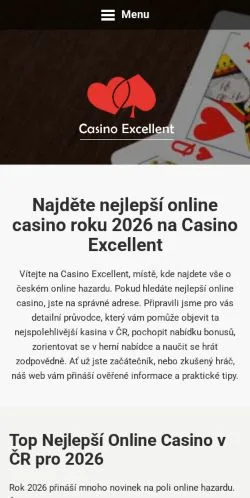 Anteprima del sito Casino Excellent, media di Cechia per articoli sponsorizzati
