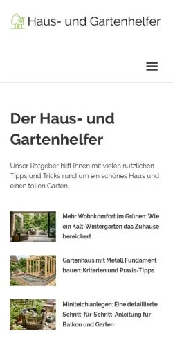 Anteprima del sito Haus Und Gartenhelfer, media di Germania per articoli sponsorizzati
