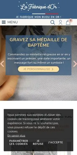 Anteprima del sito La Fabrique d’Or, media di Francia per articoli sponsorizzati