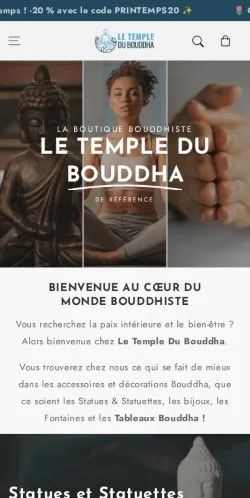 Podgląd witryny Le Temple Du Bouddha, medium z kraju Francja do artykułów sponsorowanych