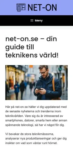 スポンサード記事向けのスウェーデンメディア、Net-Onのサイトプレビュー