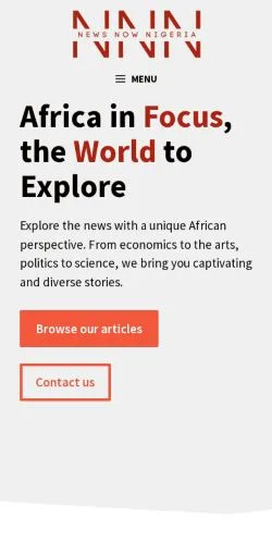 Anteprima del sito News Now Nigeria, media di Stati Uniti per articoli sponsorizzati