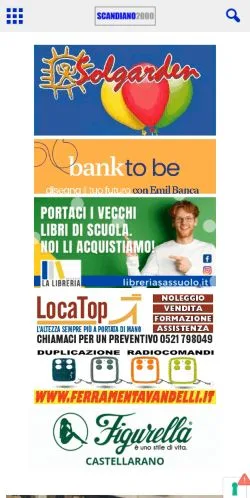 Anteprima del sito Scandiano 2000, media di Italia per articoli sponsorizzati