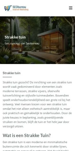 Preview of the Strakke Tuin website, a media outlet in Netherlands for sponsored articles