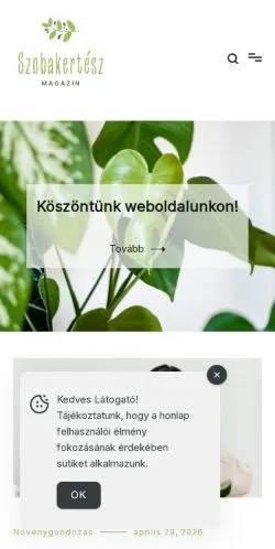 Podgląd witryny Szobakertesz, medium z kraju Węgry do artykułów sponsorowanych