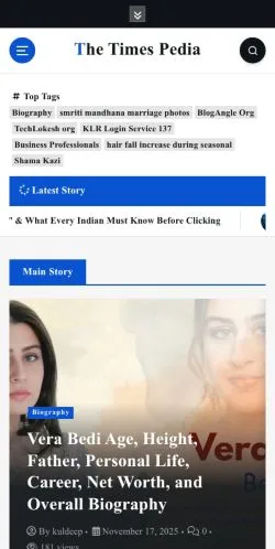 Anteprima del sito The Times Pedia -, media di Stati Uniti per articoli sponsorizzati