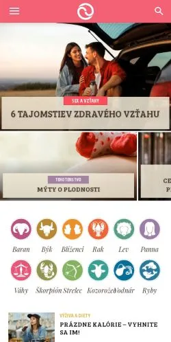 Anteprima del sito Woman, media di Slovacchia per articoli sponsorizzati