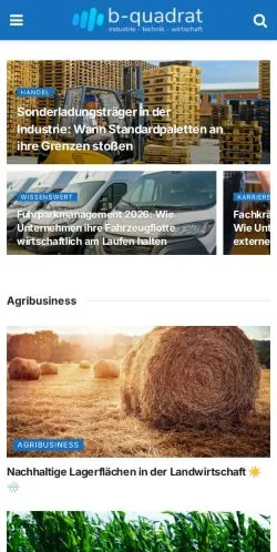 Voorbeeld van de site B-Quadrat, medium uit Duitsland voor gesponsorde artikelen