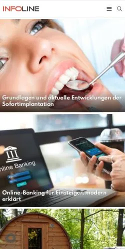 Anteprima del sito Infoline, media di Austria per articoli sponsorizzati