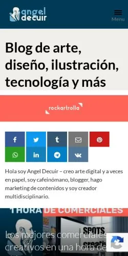 Anteprima del sito Angel Decuir, media di Messico per articoli sponsorizzati