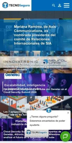 Anteprima del sito TECNOSeguro, media di Spagna per articoli sponsorizzati