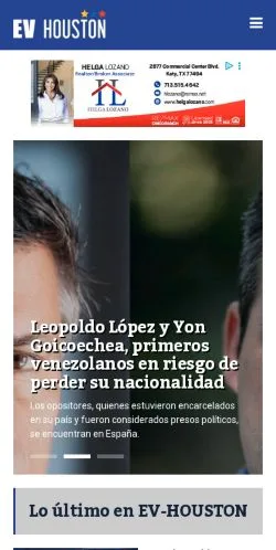 스폰서 기사용 멕시코 매체 El Venezolano De Houston 사이트 미리보기