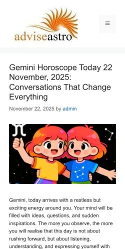 スポンサード記事向けのアメリカ合衆国メディア、Advise Astroのサイトプレビュー