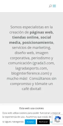 Anteprima del sito Cafe Dixital, media di Spagna per articoli sponsorizzati