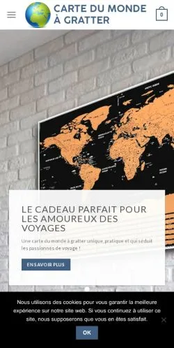 스폰서 기사용 프랑스 매체 Carte Du Monde À Gratter 사이트 미리보기