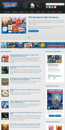 Vista previa del sitio Casual Game Revolution, medio de Estados Unidos para artículos patrocinados