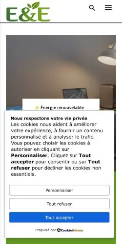 Aperçu du site EElink, média de France pour articles sponsorisés