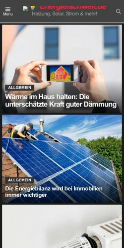 Anteprima del sito Energiefachwelt, media di Germania per articoli sponsorizzati