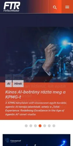 Anteprima del sito FinTechRadar, media di Ungheria per articoli sponsorizzati