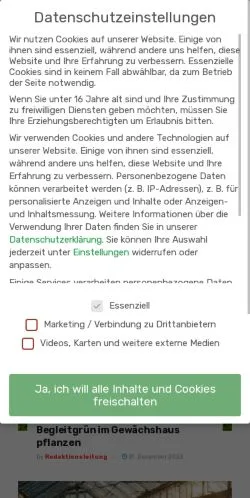 Anteprima del sito Garten Eden Ruft, media di Germania per articoli sponsorizzati