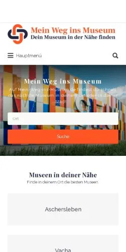 스폰서 기사용 독일 매체 Mein Weg Ins Museum 사이트 미리보기