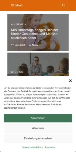 Podgląd witryny Neue Ausbildungsberufe, medium z kraju Niemcy do artykułów sponsorowanych