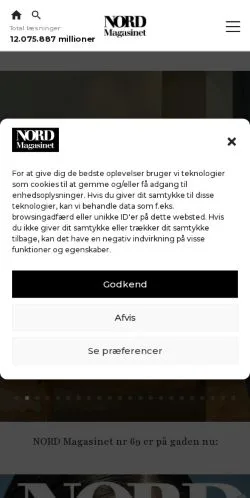 Podgląd witryny NORD Magasinet, medium z kraju Dania do artykułów sponsorowanych