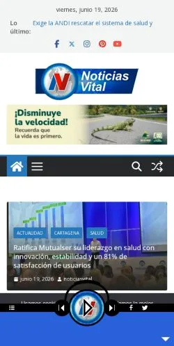 Anteprima del sito Noticias Vital, media di Spagna per articoli sponsorizzati