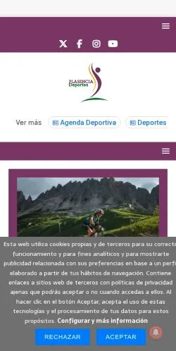 Anteprima del sito Plasencia Deportes, media di Spagna per articoli sponsorizzati