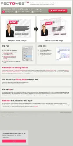 Voorbeeld van de site PSD To Web, medium uit Duitsland voor gesponsorde artikelen