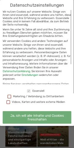 Anteprima del sito Unsere Erde, media di Germania per articoli sponsorizzati