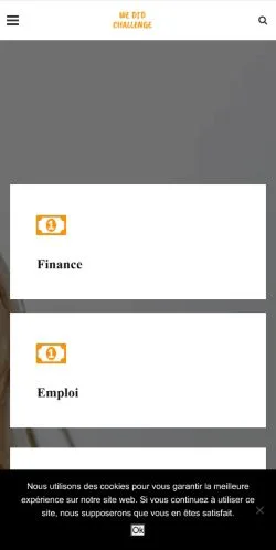 Voorbeeld van de site WE DID Challenge, medium uit Frankrijk voor gesponsorde artikelen