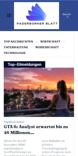 スポンサード記事向けのドイツメディア、Homepageのサイトプレビュー
