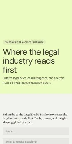 スポンサード記事向けのアメリカ合衆国メディア、Legal Desire Media and Insightsのサイトプレビュー