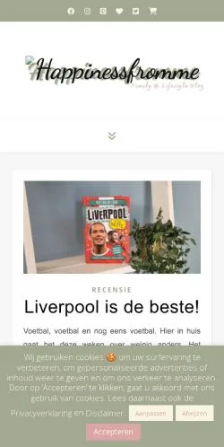 Podgląd witryny Happinessfromme, medium z kraju Holandia do artykułów sponsorowanych