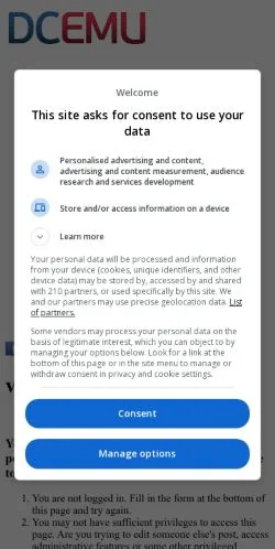 Anteprima del sito DCEmu Network, media di Regno Unito per articoli sponsorizzati