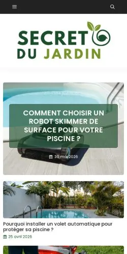 Anteprima del sito Secret Du Jardin, media di Francia per articoli sponsorizzati