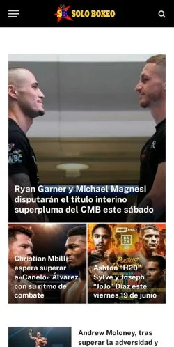 Sponsorlu makaleler için İspanya medyası Solo Boxeo sitesinin önizlemesi