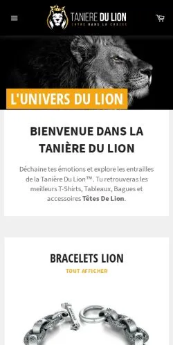 Anteprima del sito Tanière Du Lion, media di Francia per articoli sponsorizzati