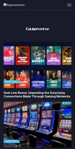 Sponsorlu makaleler için Amerika Birleşik Devletleri medyası The Game Archives sitesinin önizlemesi