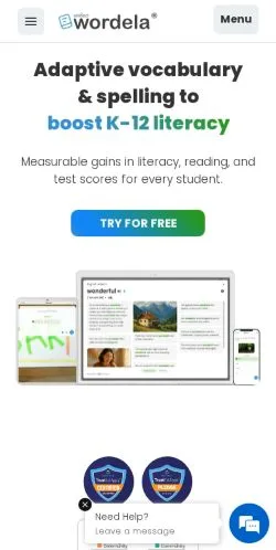 Vorschau der Website Wordela EDU, Medium aus Vereinigte Staaten für gesponserte Artikel