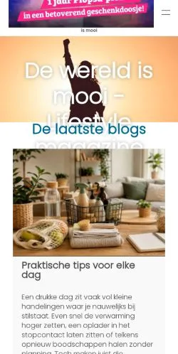 Anteprima del sito De Wereld Is Mooi, media di Paesi Bassi per articoli sponsorizzati