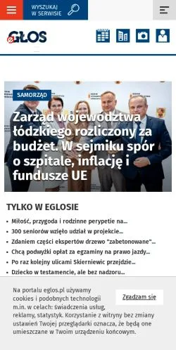 Anteprima del sito Głos, media di Polonia per articoli sponsorizzati
