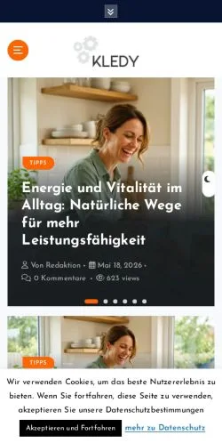スポンサード記事向けのドイツメディア、Kledy Karriereのサイトプレビュー