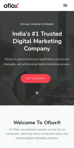Voorbeeld van de site Oflox, medium uit Verenigde Staten voor gesponsorde artikelen