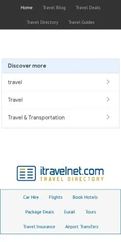 Anteprima del sito iTravelNet, media di Stati Uniti per articoli sponsorizzati