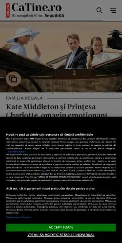 Aperçu du site CaTine, média de Roumanie pour articles sponsorisés