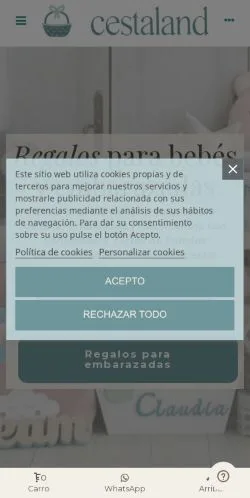 Preview of the Cestaland website, a media outlet in Spain for sponsored articles