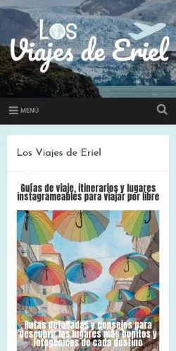 Anteprima del sito Los Viajes De Eriel, media di Spagna per articoli sponsorizzati