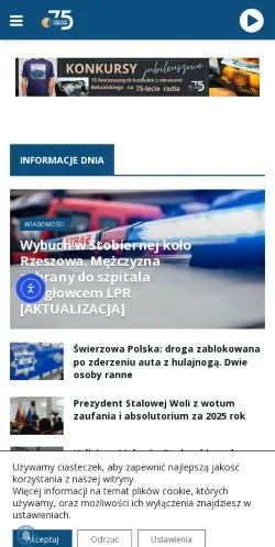 Anteprima del sito Polskie Radio Rzeszów, media di Polonia per articoli sponsorizzati